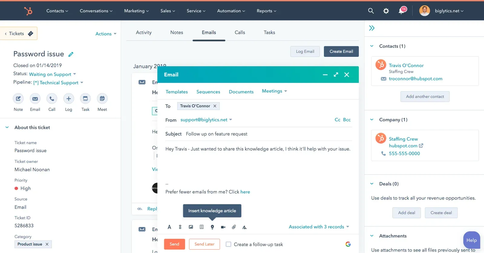 Track Customer Tickets with Free Ticketing System | HubSpot