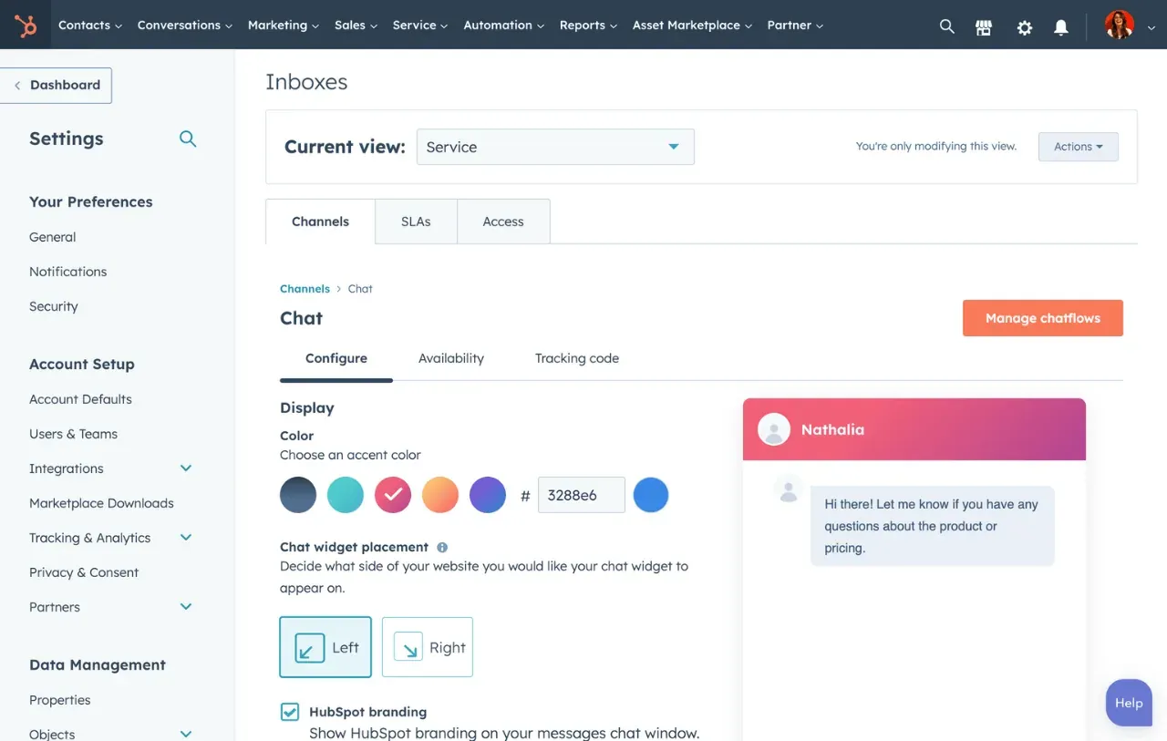 Engage Website Visitors with Free Live Chat | HubSpot