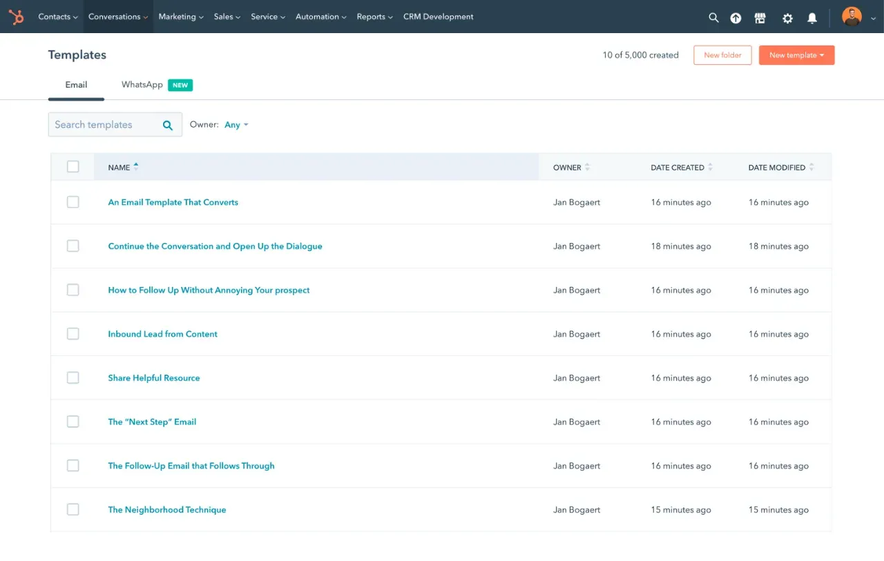 Save Time with a Free Sales Email Template Builder | HubSpot